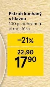 Pstruh kuchaný s hlavou