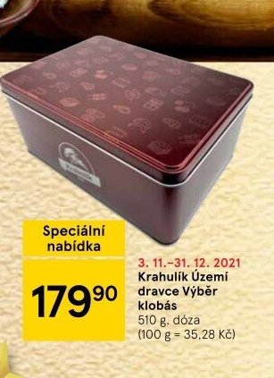Krahulík Území dravce Výběr klobás