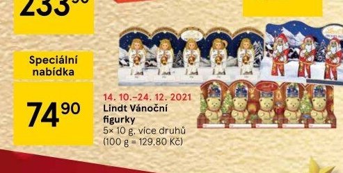 Lindt Vánoční figurky