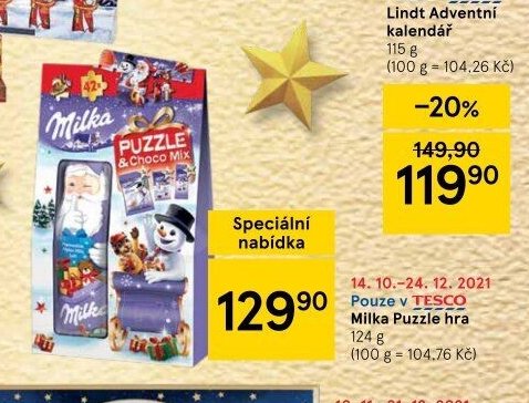 Milka Puzzle hra