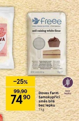 Doves Farm Samokypřící směs bílá bez lepku 1 kg