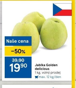 Jablka Golden delicious