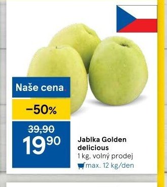 Jablka Golden delicious