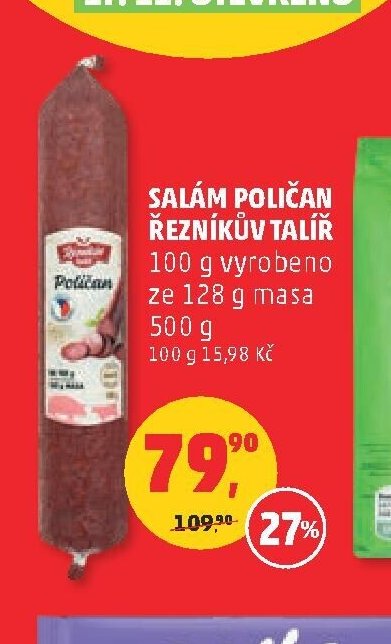 Salám Poličan Řezníkův talíř