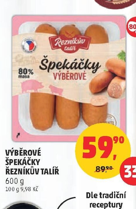 VÝBĚROVÉ ŠPEKÁČKY ŘEZNÍKŮV TALÍŘ