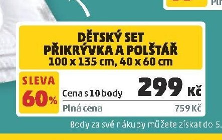DĚTSKÝ SET PŘIKRÝVKA A POLŠTÁŘ 100 x 135 cm, 40 x 60 cm