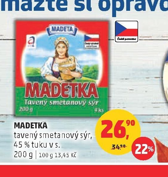 MADETKA tavený smetanový sýr