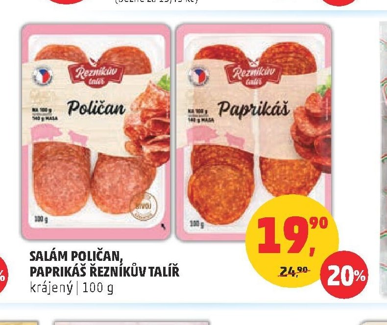 SALÁM POLIČAN, PAPRIKÁŠ ŘEZNÍKŮV TALÍŘ