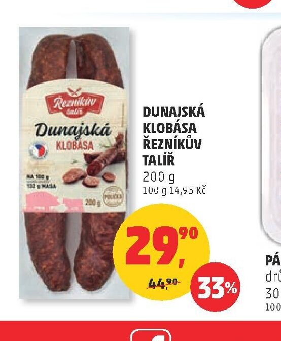 DUNAJSKÁ KLOBÁSA ŘEZNÍKŮV TALÍŘ