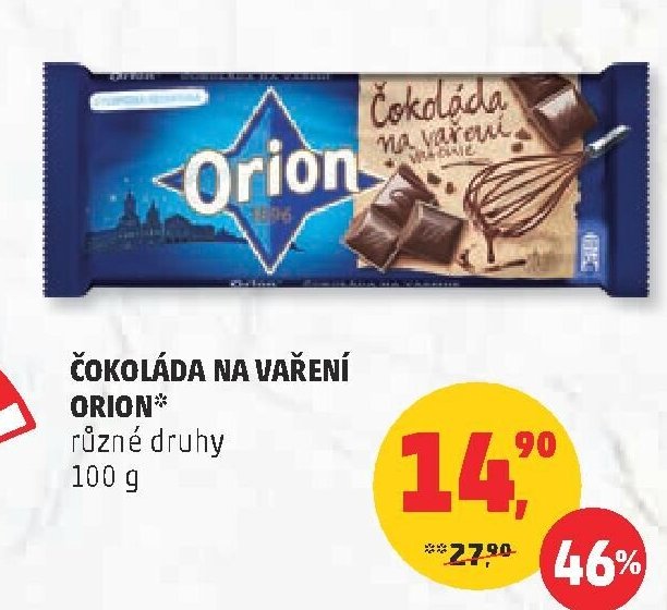 Čokoláda na vaření Orion 100 g