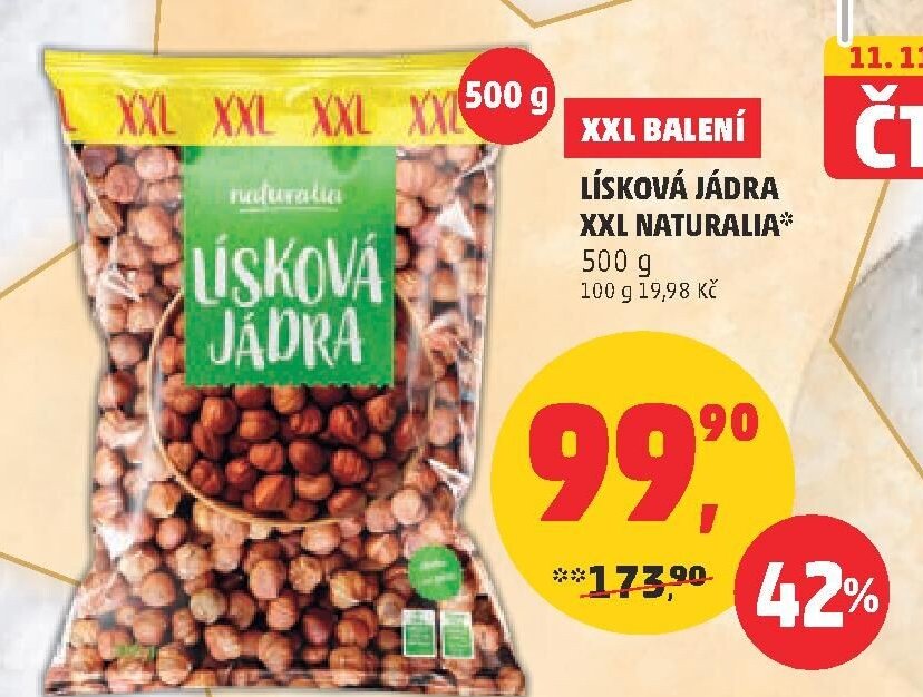 Lísková jádra XXL Naturalia 500 g