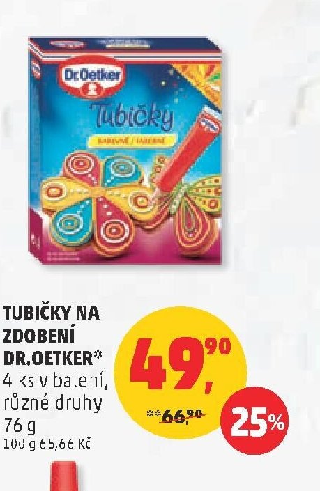 Tubičky na zdobení Dr.Oetker 4 ks