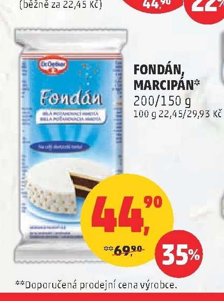 Fondán, Marcipán Dr.Oetker 200/150 g