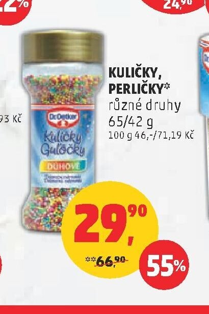 Kuličky, Perličky Dr.Oetker 65/42 g
