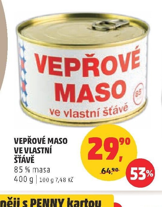 VEPŘOVÉ MASO VE VLASTNÍ ŠŤÁVĚ