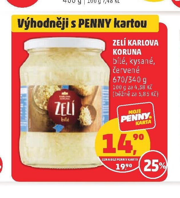 ZELÍ KARLOVA KORUNA bílé, kysané, červené