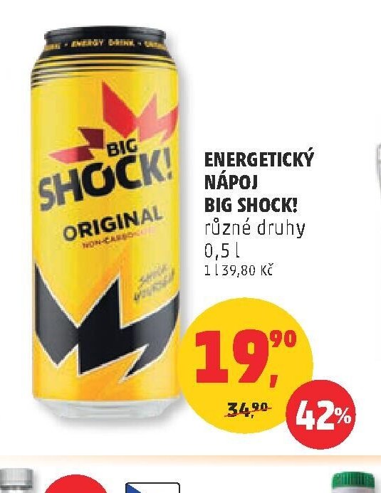 ENERGETICKÝ NÁPOJ BIG SHOCK! různé druhy