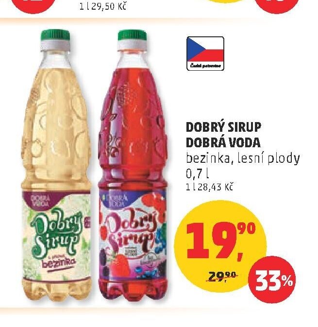 DOBRÝ SIRUP DOBRÁ VODA bezinka, lesní plody