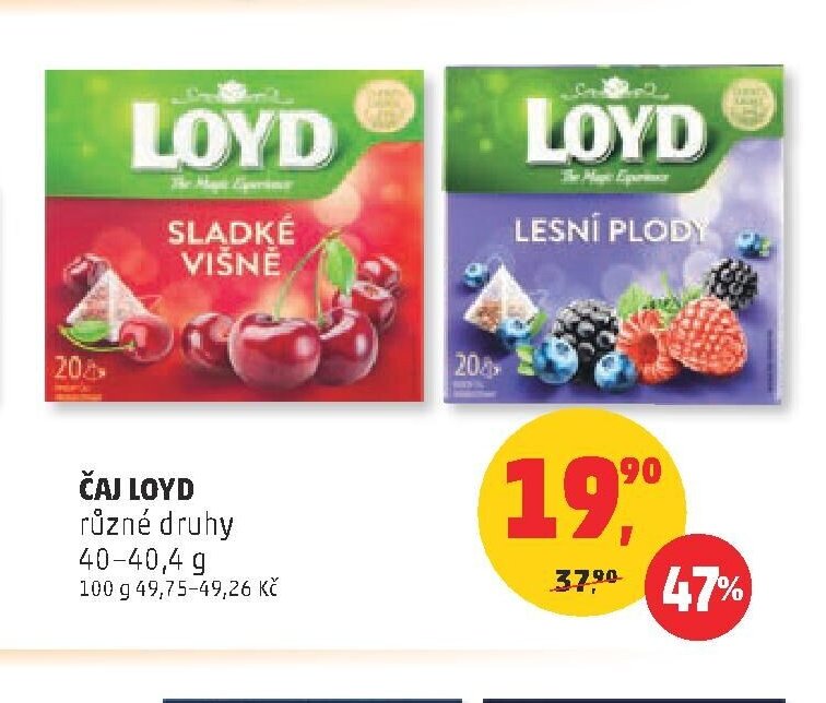 ČAJ LOYD různé druhy