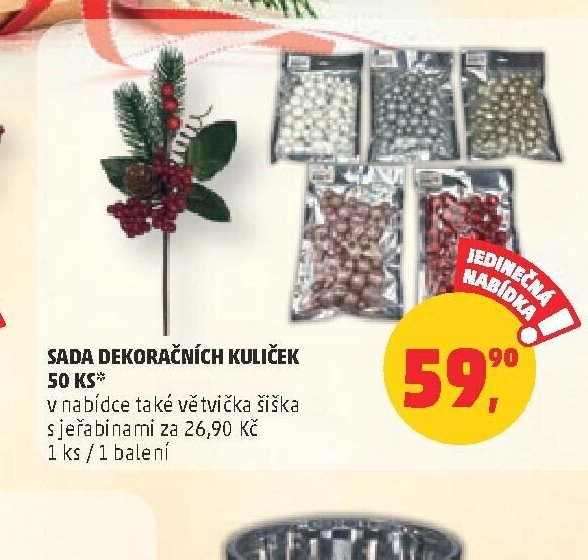 SADA DEKORAČNÍCH KULIČEK