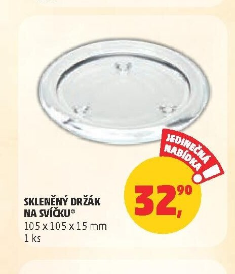 SKLENĚNÝ DRŽÁK NA SVÍČKU