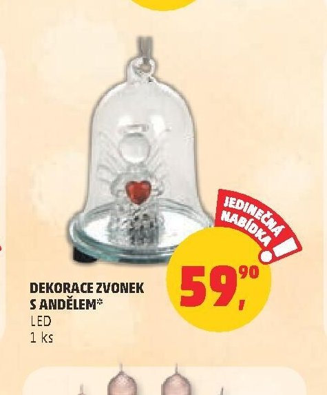 DEKORACE ZVONEK S ANDĚLEM