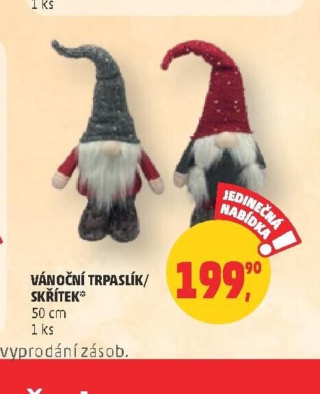 VÁNOČNÍ TRPASLÍK/SKŘÍTEK