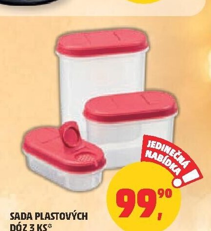 Sada plastových dóz
