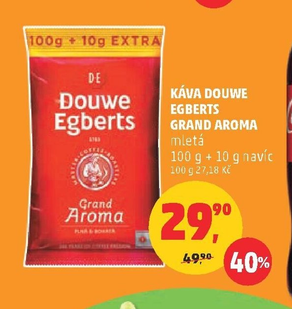 KÁVA DOUWE EGBERTS GRAND AROMA 100 g + 10 g navíc