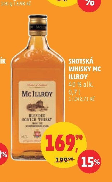 SKOTSKÁ WHISKY MC ILLROY 0,7 l