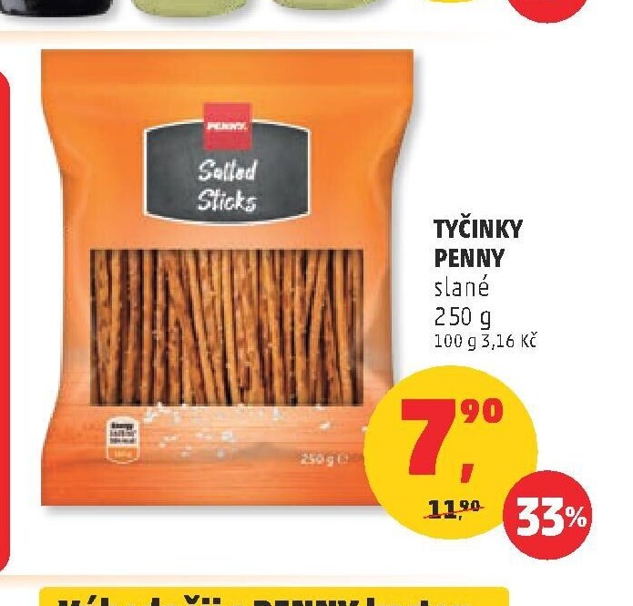 Tyčinky Penny slané 250 g