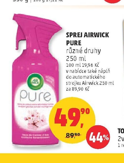 Sprej Airwick Pure různé druhy 250 ml