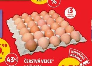 Čerstvá vejce S 30 ks