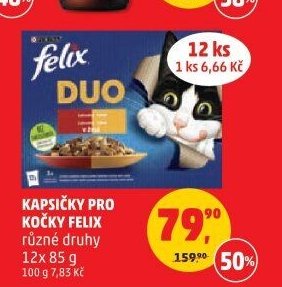 Kapsičky pro kočky Felix 12x85 g