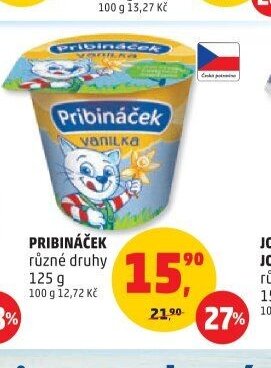 PRIBINÁČEK různé druhy