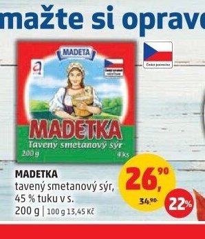 MADETKA tavený smetanový sýr
