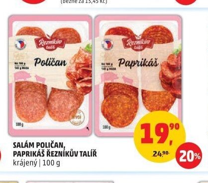 SALÁM POLIČAN, PAPRIKÁŠ ŘEZNÍKŮV TALÍŘ