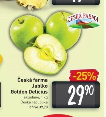 Česká farma Jablko Golden Delicius