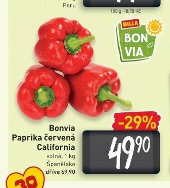 Bonvia Paprika červená California
