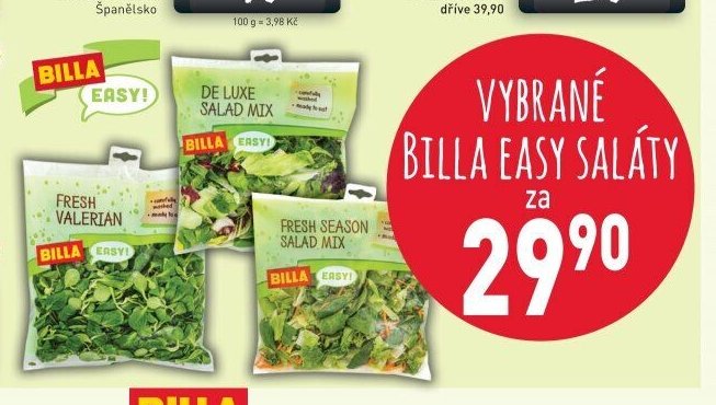 Billa Easy saláty