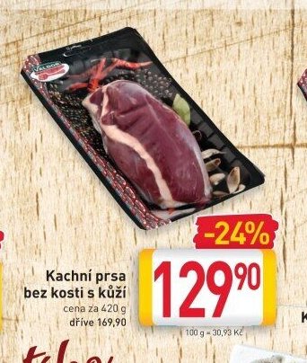 Kachní prsa bez kosti s kůží