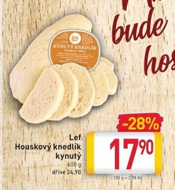 Lef Houskový knedlík kynutý