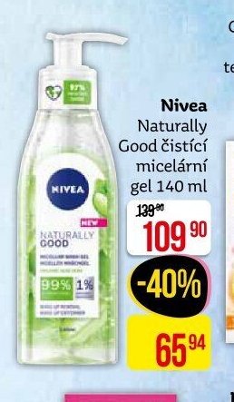 Nivea Naturally Good čistící micelární gel