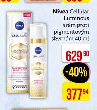 Nivea Cellular Luminous krém proti pigmentovým skvrnám