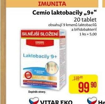 Cemio laktobacily „9+“ 20 tablet