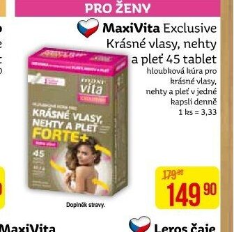 MaxiVita Exclusive Krásné vlasy, nehty a pleť 45 tablet