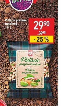 Pistácie pražené nesolené