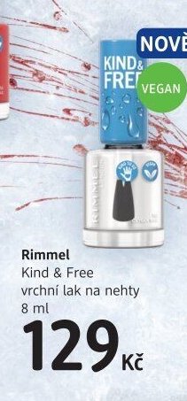 Rimmel Kind & Free vrchní lak na nehty