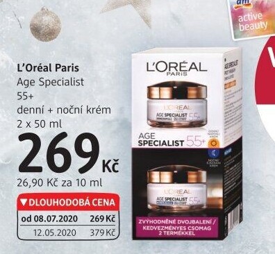 Balení krém denní a noční Age Specialist L'