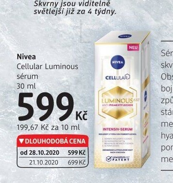 Sérum proti pigmentovým skvrnám Cellular Luminous Nivea